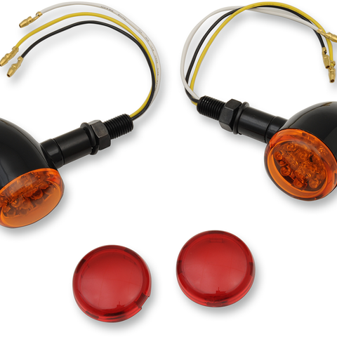DRAG SPECIALTIES LED Marker Lights - Black/Amber or Red LED Mini Deuce Marker Lights - Team Dream Rides