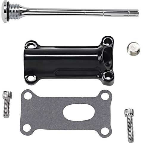 DRAG SPECIALTIES Engine Oil Spout Kit - Black Engine Oil Spout - Team Dream Rides