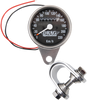 DRAG SPECIALTIES 2.4" KPH Mini LED Mechanical Speedometer/Indicators - Chrome Housing - Black Face - 2:1 2.4" Mini Mechanical Speedometer - Team Dream Rides