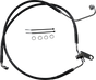 DRAG SPECIALTIES Brake Line - Front - Black - +2" - Softail '04-'06 Extended Length Black Vinyl Brake Line Kit - Team Dream Rides