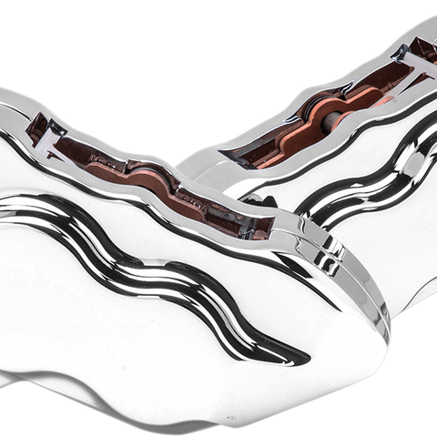 HAWG HALTERS 4-Piston Front Caliper - Dual Disc - Chrome 4-Piston Brake Caliper - Team Dream Rides