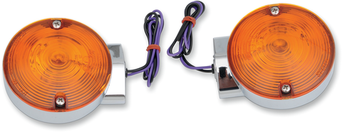 DRAG SPECIALTIES Turn Signal Light Kit - Chrome - Rear FLT Replacement Touring Turn Signals - Team Dream Rides