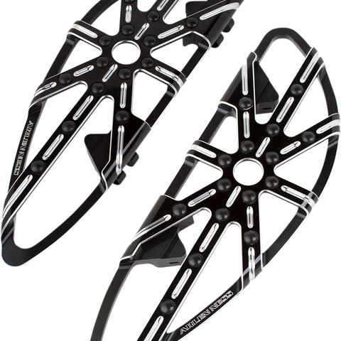 ARLEN NESS Driver Floorboard - 10 Gauge - Black Adjustable Driver Floorboards - Team Dream Rides