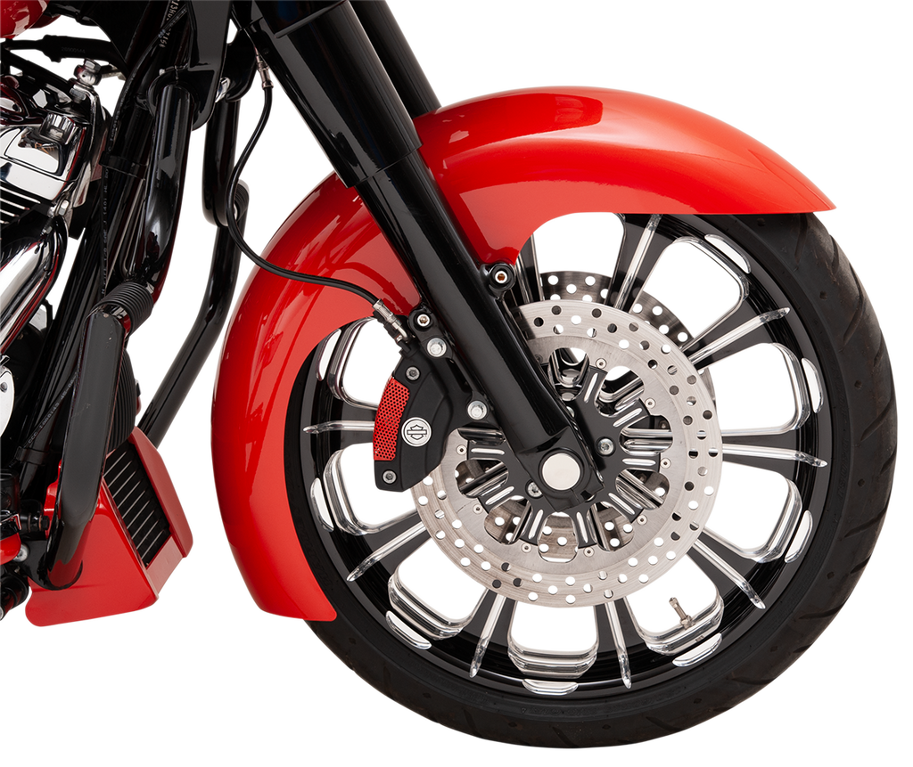 KLOCK WERKS Level Fender Kit - Steel - Black - 16"-19" - '14-'20 FL Tire Hugger Front Fender for Dresser - Team Dream Rides