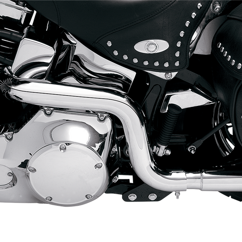 BASSANI XHAUST Tru Dual Exhaust - '86-'06 Softail Power Curve True-Dual Crossover Header Pipes - Team Dream Rides