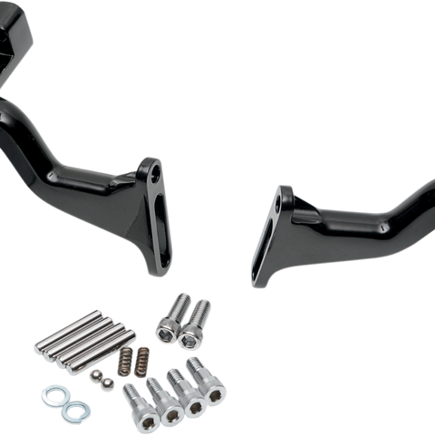 DRAG SPECIALTIES Passenger Footboard Raised Mount - Black Passenger Floorboard Mounts for Dressers - Team Dream Rides
