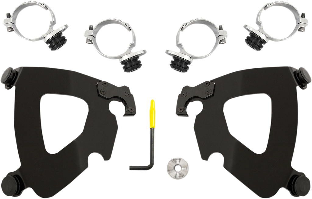 MEMPHIS SHADES HD Gauntlet Mounting Kit - Black - FXDL '14-'17 Gauntlet Fairing Trigger-Lock Hardware Kit - Team Dream Rides