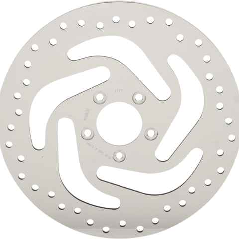 DRAG SPECIALTIES Drilled Brake Rotor - Front - 11.8