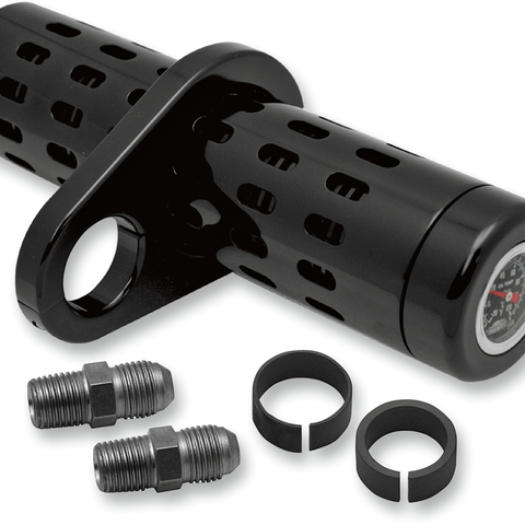 PRO-ONE PERF.MFG. Oil Cooler Kit - Black - With Temperature Gauge - 1