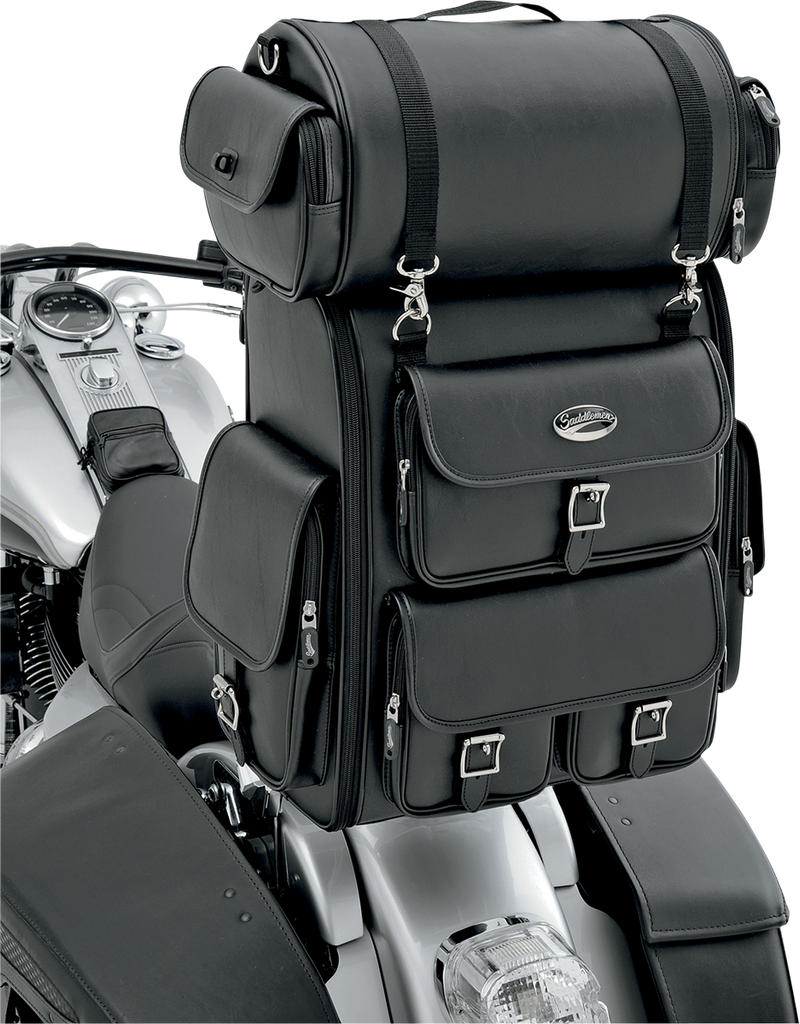 SADDLEMEN Sissy Bar Bag Drifter EX2200 Sissy Bar Bag with Roll Bag - Team Dream Rides