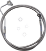 DRAG SPECIALTIES Brake Line - +4" - Stainless Steel - ABS Extended Length Stainless Steel Brake Line Kit - Team Dream Rides