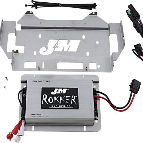 J & M 400W 2-Channel Amp Kit - 14-20 Street Glide/Ultra ROKKER® XXR 400W 2-CH Amplifier Kit - Team Dream Rides