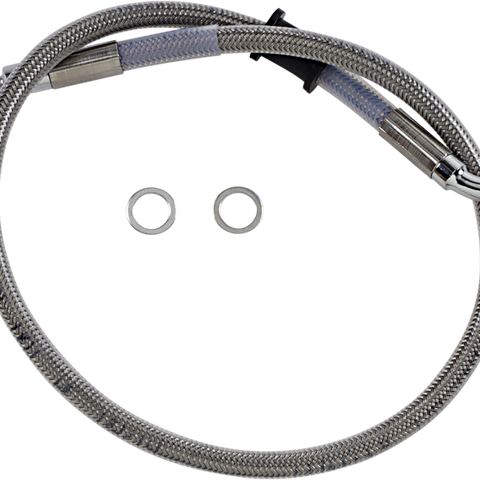 DRAG SPECIALTIES Brake Line - Softail '18+ - Stainless Steel Standard Length Brake Line Kit - Team Dream Rides