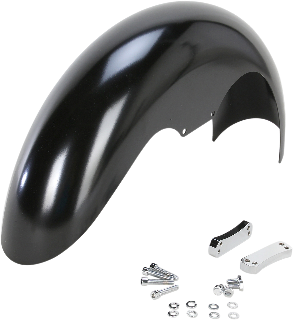 KLOCK WERKS Level Fender Kit - Steel - Black - 16"-19" - '14-'20 FL Tire Hugger Front Fender for Dresser - Team Dream Rides