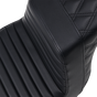 SADDLEMEN Step Up Seat - Tuck and Roll/Lattice Stitched - Black Step Up Seat — Rear Lattice Stitch/Tuck and Roll - Team Dream Rides
