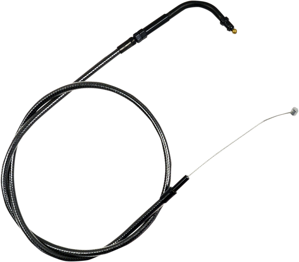 LA CHOPPERS 18" - 20" Midnight Throttle Cable for '06 - '17 Street Bob Midnight Braided Handlebar Throttle Cable - Team Dream Rides
