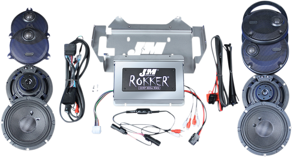 J & M ROKKER® XXR EXTREME 800w 4-Spkr/Amp Install Kit - 14-20 FLTHK/FLHTKL ROKKER Amplifier/Speaker Kit - Team Dream Rides
