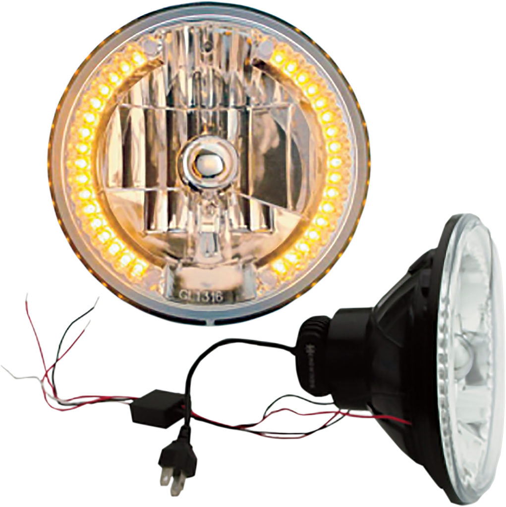HEADWINDS 7" LED Headlight with LED Turn Signals Snake-Eye Headlamp w/ LED Turn Signals and Control Module - Team Dream Rides