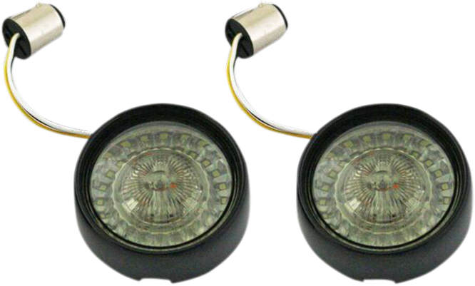 CUSTOM DYNAMICS Bullet Turn Signal - 1157 - Gloss Black - Smoke Lens ProBEAM® Ringz Bullet Bezel LED Turn Signal - Team Dream Rides