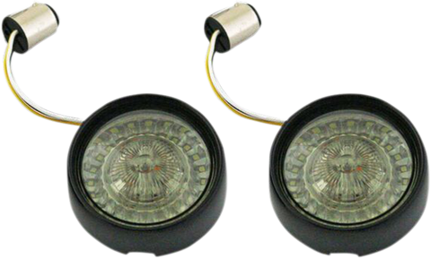 CUSTOM DYNAMICS Bullet Turn Signal - 1157 - Gloss Black - Smoke Lens ProBEAM® Ringz Bullet Bezel LED Turn Signal - Team Dream Rides