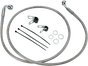 DRAG SPECIALTIES +2" Brake Line - Front - Stainless Steel - FXD '00-'05 Extended Length Stainless Steel Brake Line Kit - Team Dream Rides