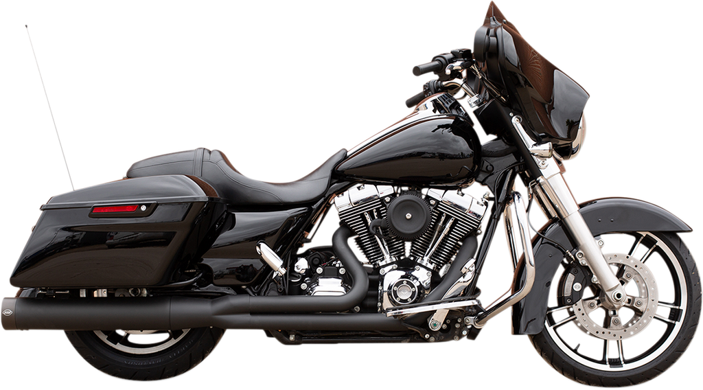 S&S CYCLE 2-into-1 Exhaust for '95-'16 FL - Black Sidewinder 2:1 Exhaust System - Team Dream Rides
