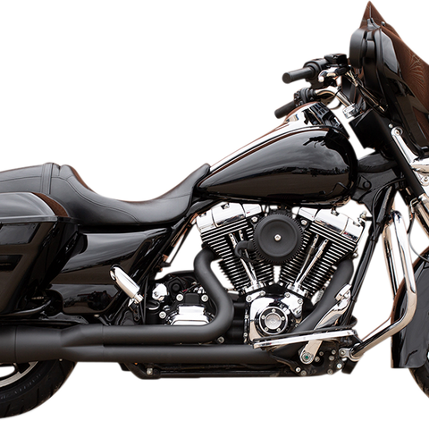 S&S CYCLE 2-into-1 Exhaust for '95-'16 FL - Black Sidewinder 2:1 Exhaust System - Team Dream Rides