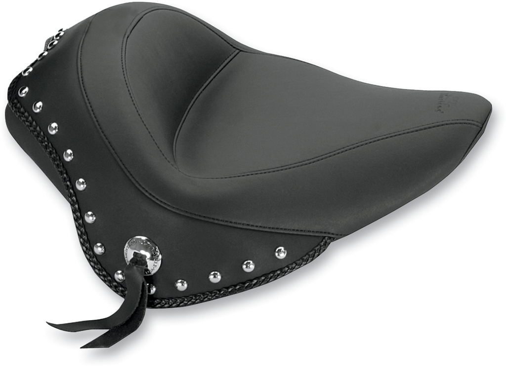 MUSTANG Touring Studded Solo Seat - FXS Wide Vintage Solo Seat - Team Dream Rides