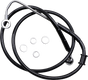 DRAG SPECIALTIES Brake Line - +8" - Black - '15-'17 Softail Extended Length Stainless Steel Brake Line - Team Dream Rides