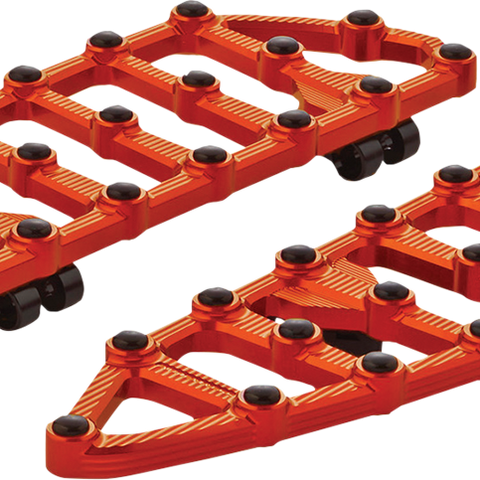 ARLEN NESS MX Driver Floorboards - Orange MX Billet Floorboards - Team Dream Rides