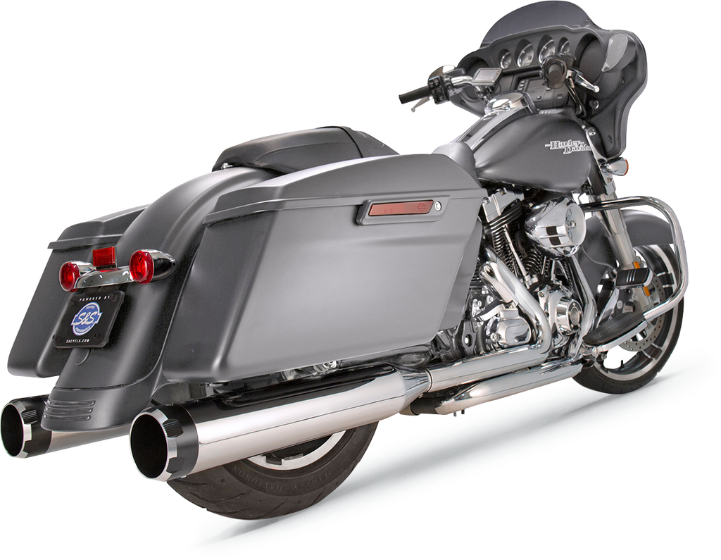 S&S CYCLE Mufflers - Chrome - Black Thruster - M8 Touring '17-'19 MK45 Slip-On Mufflers — Thruster - Team Dream Rides