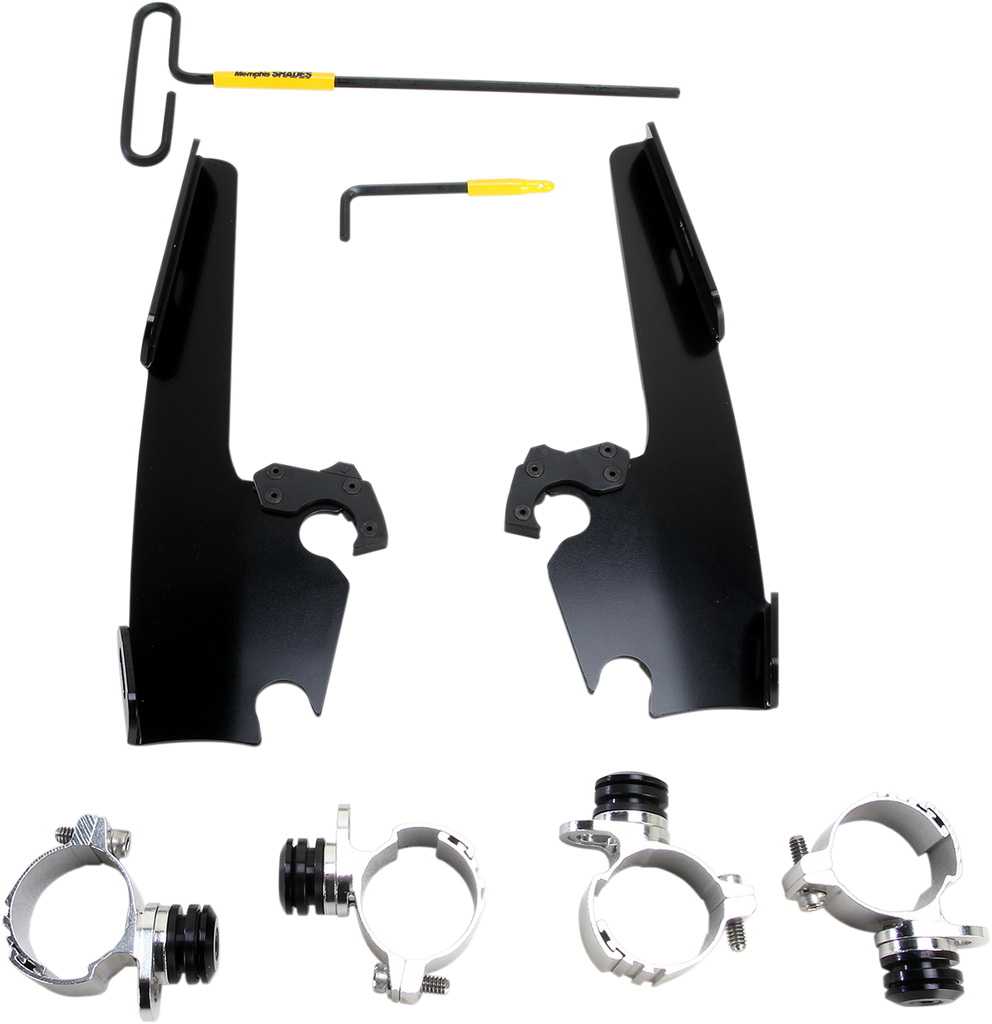 MEMPHIS SHADES HD Fats/Slim Mounting Kit - Black - XL12C Fats/Slim Windshield  Trigger-Lock Complete Mount Kit - Team Dream Rides