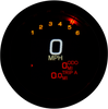 DAKOTA DIGITAL Tank Speedometer - Black Bezel - 3-3/8" MLX Series  Gauge - Team Dream Rides