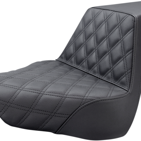 SADDLEMEN Step Up Seat - Driver's Lattice Stitched - Black Step Up Seat — Front Lattice Stitch - Team Dream Rides