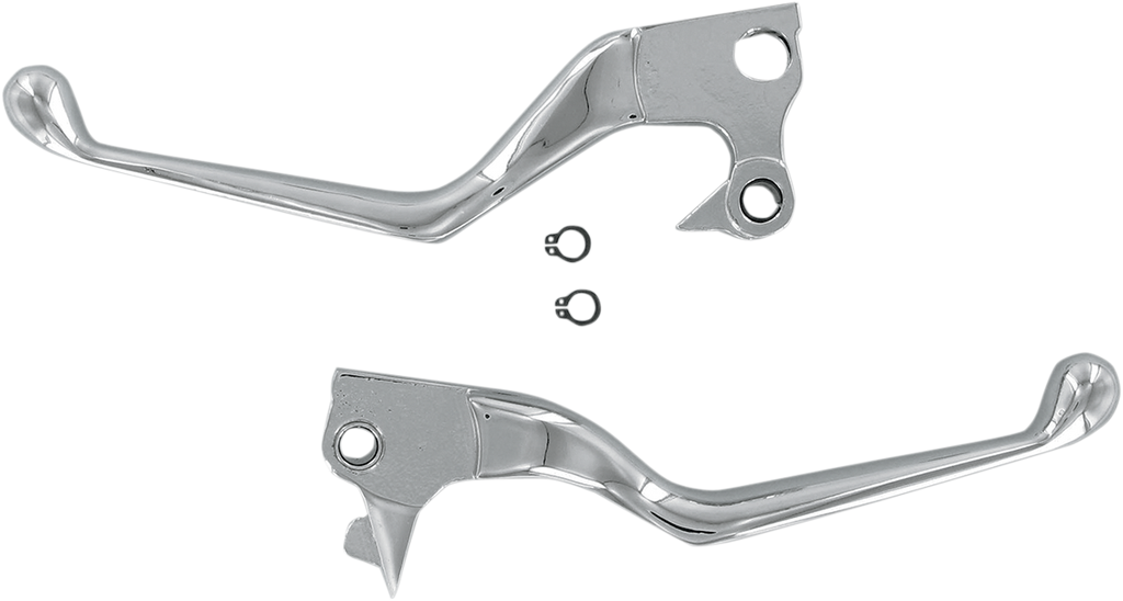 DRAG SPECIALTIES Chrome Lever Set Wide Blade Lever Set - Team Dream Rides