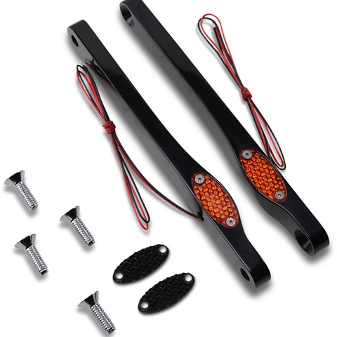 PRO-ONE PERF.MFG. LED Front Turn Signal Lights - Black LED Front Signal Lights - Team Dream Rides