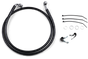 DRAG SPECIALTIES Brake Line - Front - Black - +4" - FXD '00-'05 Extended Length Black Vinyl Brake Line Kit - Team Dream Rides