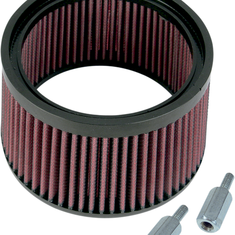 S&S CYCLE Filter Air Cleaner Stealth High-Flow Optional Stealth Hi-Flo Filter Kit (1