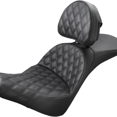 SADDLEMEN Explorer Seat - Lattice Stitched - Backrest Explorer LS  Seat - Team Dream Rides