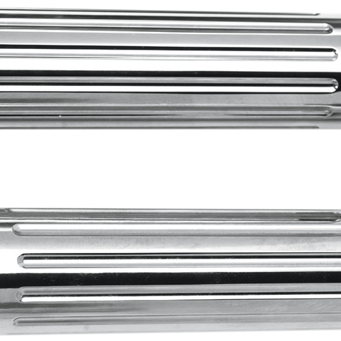PRO-ONE PERF.MFG. Ball-Milled Billet Grips Chrome Billet Grips - Team Dream Rides