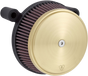ARLEN NESS Air Cleaner - Sucker - Brass Big Sucker™ Stage I Air Filter Kit with Standard Filter — Brass - Team Dream Rides