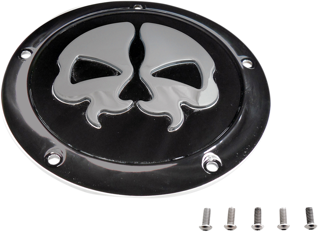 DRAG SPECIALTIES Split Skull Derby Cover - Black Split Skull Derby Cover - Team Dream Rides