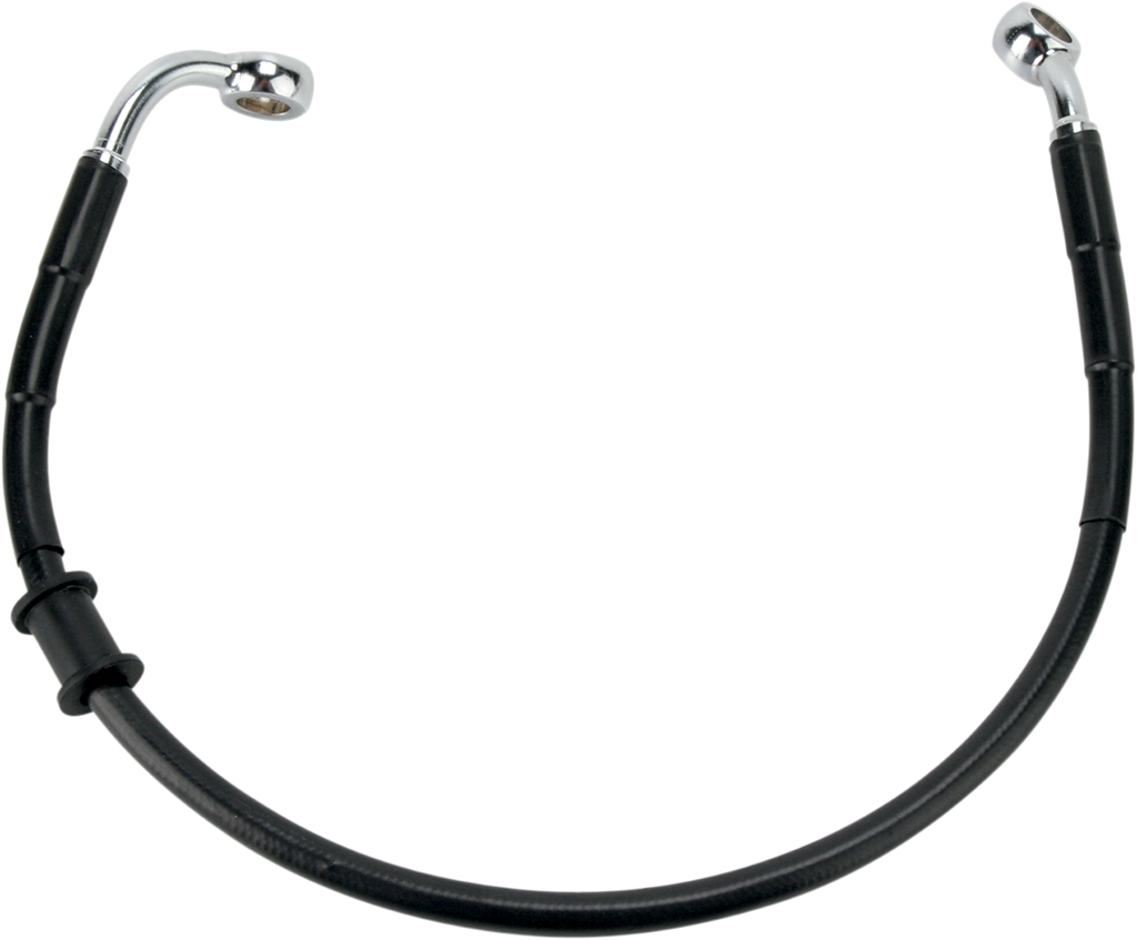 DRAG SPECIALTIES Brake Line - FXD '08-'17 - Black Stainless Steel Brake Line Kit - Team Dream Rides