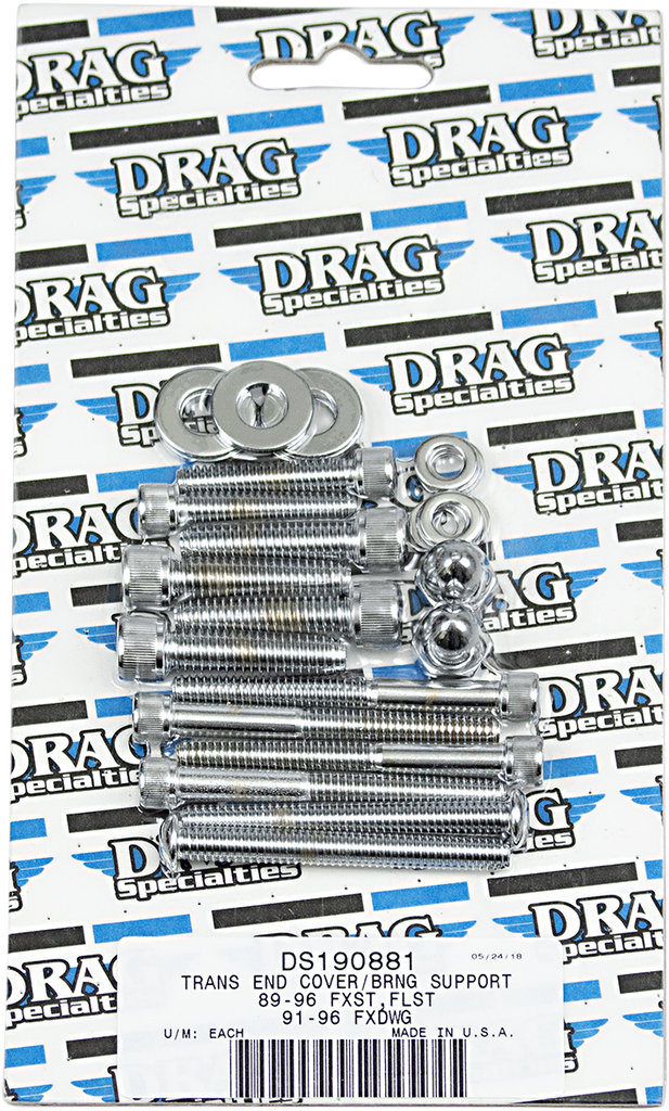 DRAG SPECIALTIES Knurled Transmission End Set 89-06ST Bolt Set - Team Dream Rides