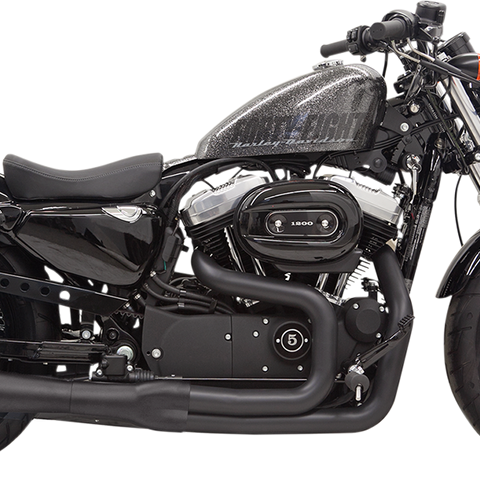 BASSANI XHAUST Mega Power Exhaust - Black Road Rage II Mega Power 2:1 System - Team Dream Rides