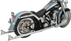 BASSANI XHAUST Fishtail Exhaust - 36" - Softail Fishtail True Dual Exhaust System — without Baffles - Team Dream Rides