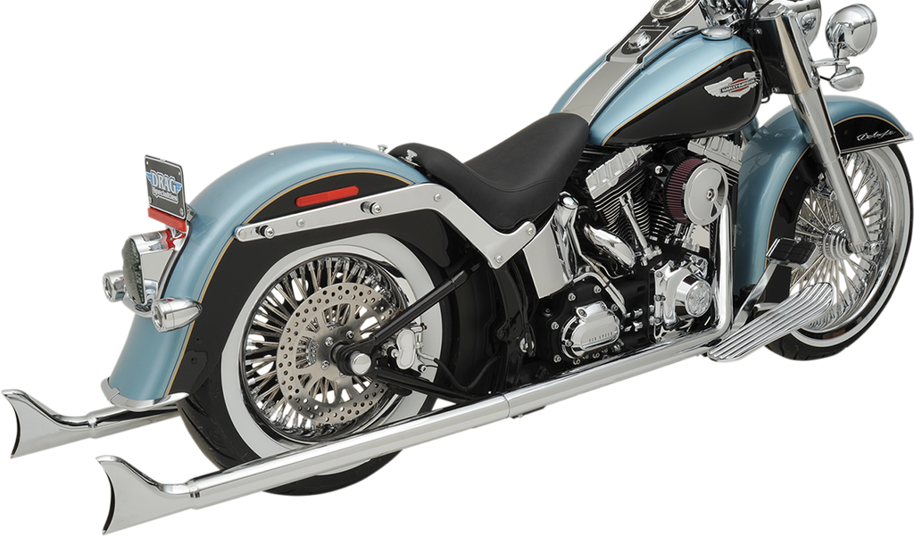 BASSANI XHAUST Fishtail Exhaust - 36" - Softail Fishtail True Dual Exhaust System — without Baffles - Team Dream Rides