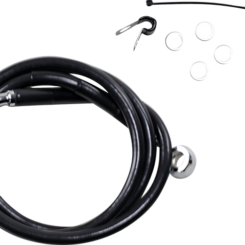 DRAG SPECIALTIES Brake Line - Front - Black - +2