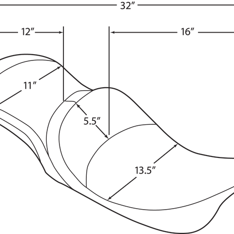 DRAG SPECIALTIES SEATS Low Touring Seat - Mild Stitched - Driver's Backrest Low Profile Tour Seat - Team Dream Rides