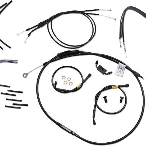 BURLY BRAND Black Vinyl Jail Bar Cable Kit for 12